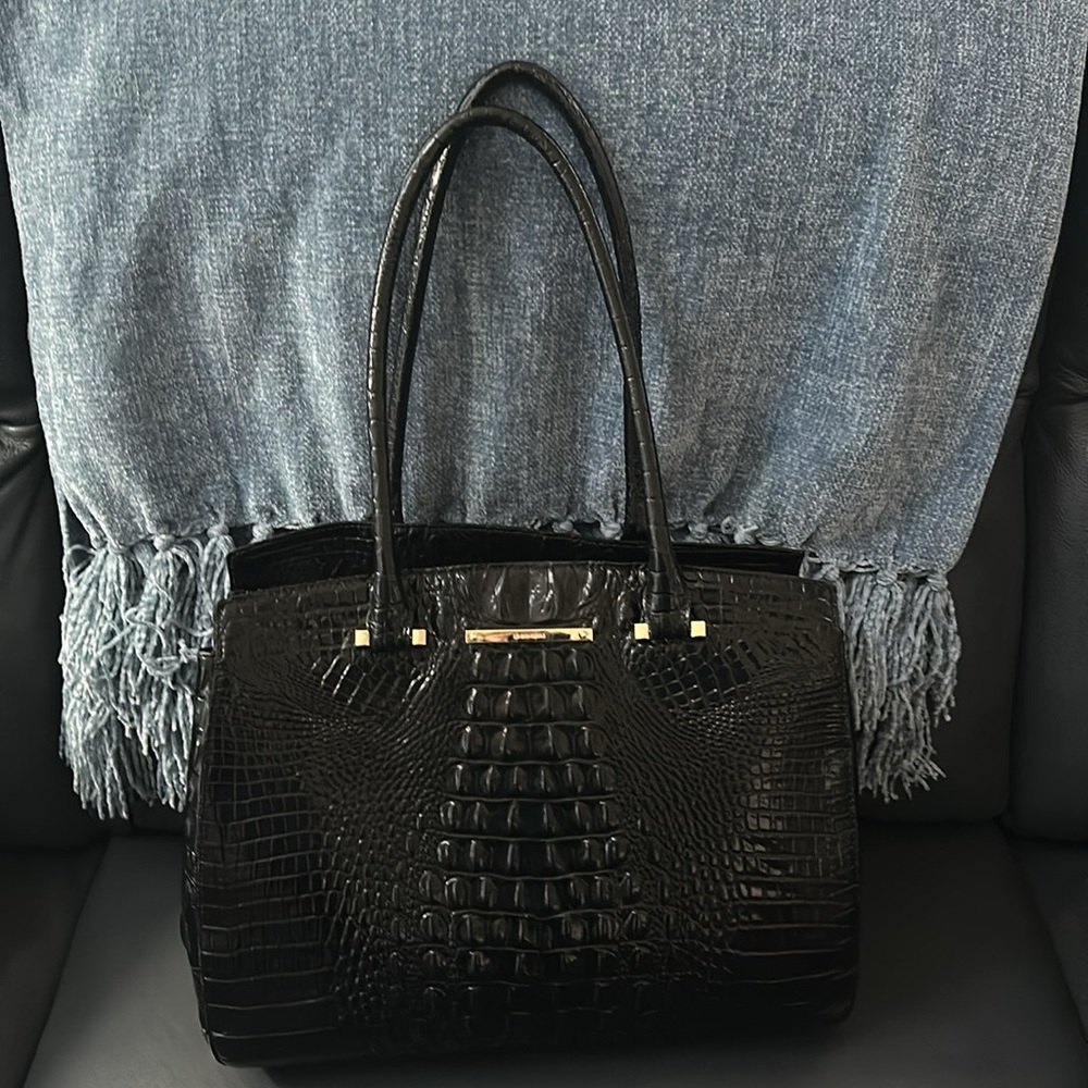 Brahmin black Alice Carryall 14 x 11 x 6